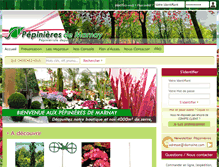 Tablet Screenshot of pepinieres-marnay.com